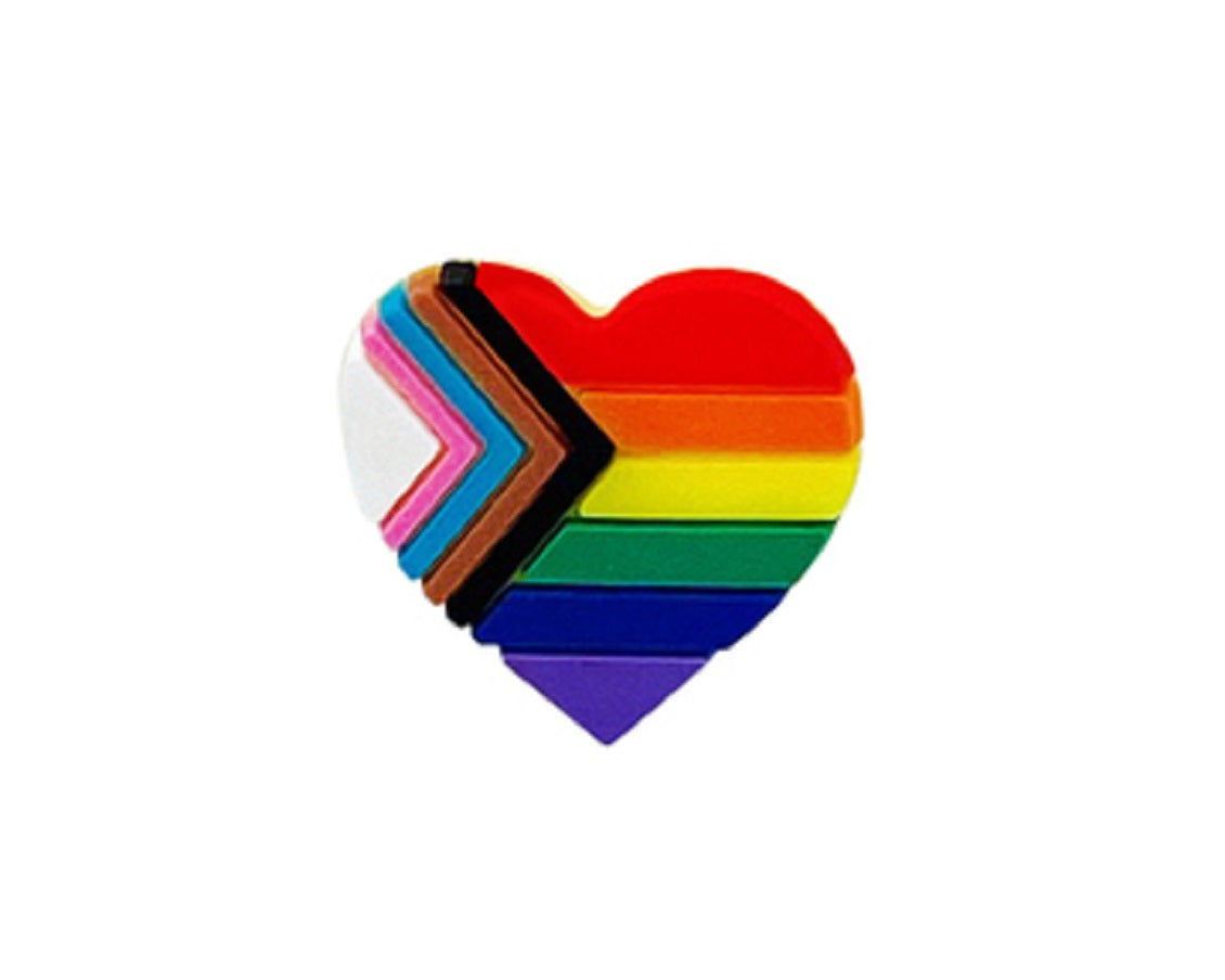 Progress Pride Daniel Quasar Rainbow Flag Circle/Rectangle/Heart Shaped  Stickers for Gay Pride, Lesbian Pride