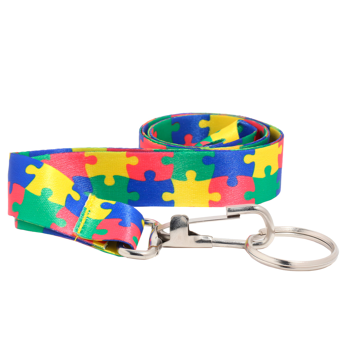 Autism Awareness Flat Breakaway Lanyard With Swivel Hook (2138-5281,  2138-5282) - Pink