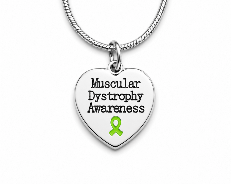 Muscular Dystrophy Awareness Heart Necklaces - Fundraising For A Cause