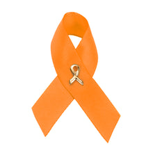 Load image into Gallery viewer, Satin Orange Ribbon Awareness Pins