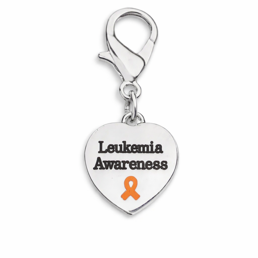 Leukemia Awareness Heart Hanging Charms