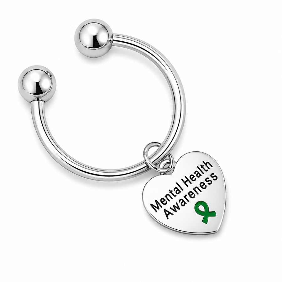 Mental Health Awarenes Heart Key Chains - Fundraising For A Cause