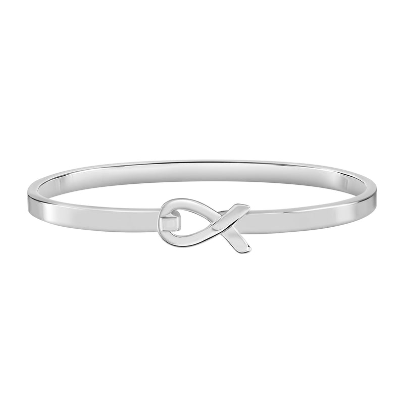 Elegant Silver Ribbon Bracelets - Fundraising For A Cause
