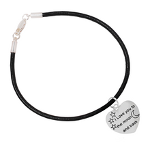 Load image into Gallery viewer, I Love You To The Moon And Back Leather Bracelets