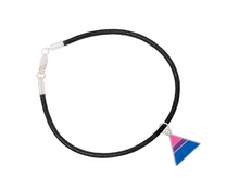 Load image into Gallery viewer, Triangle Bisexual Leather Cord Bracelets - Fundraising For A Cause