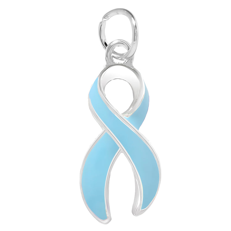 Large Light Blue Ribbon Charms - Fundraising For A Cause