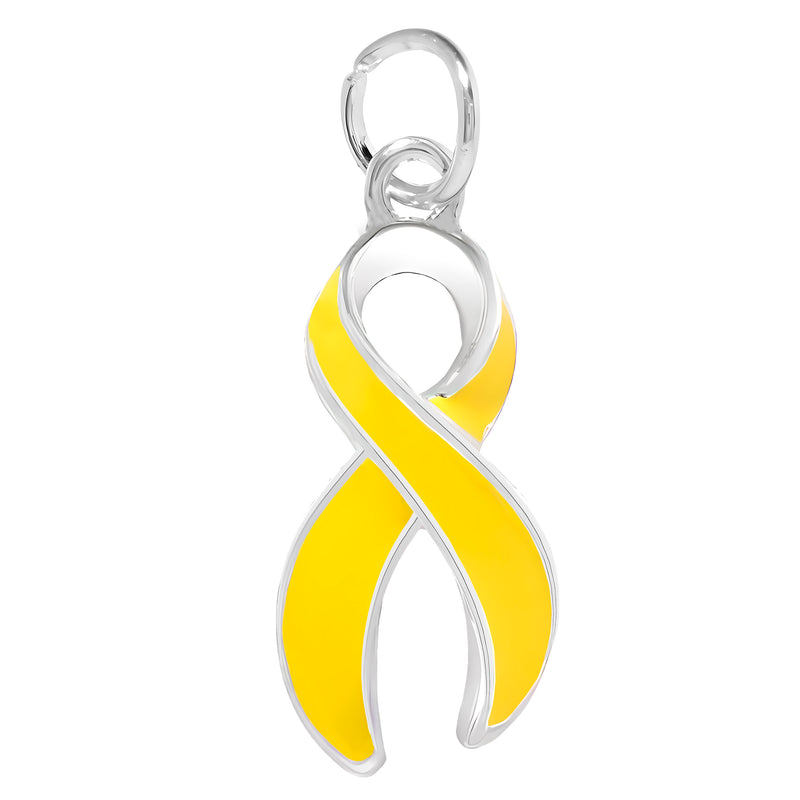 Large Yellow Ribbon Charms - Fundraising For A Cause