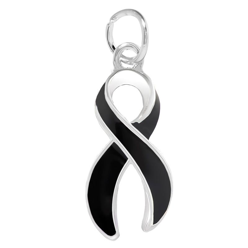 Large Black Ribbon Charms - Fundraising For A Cause