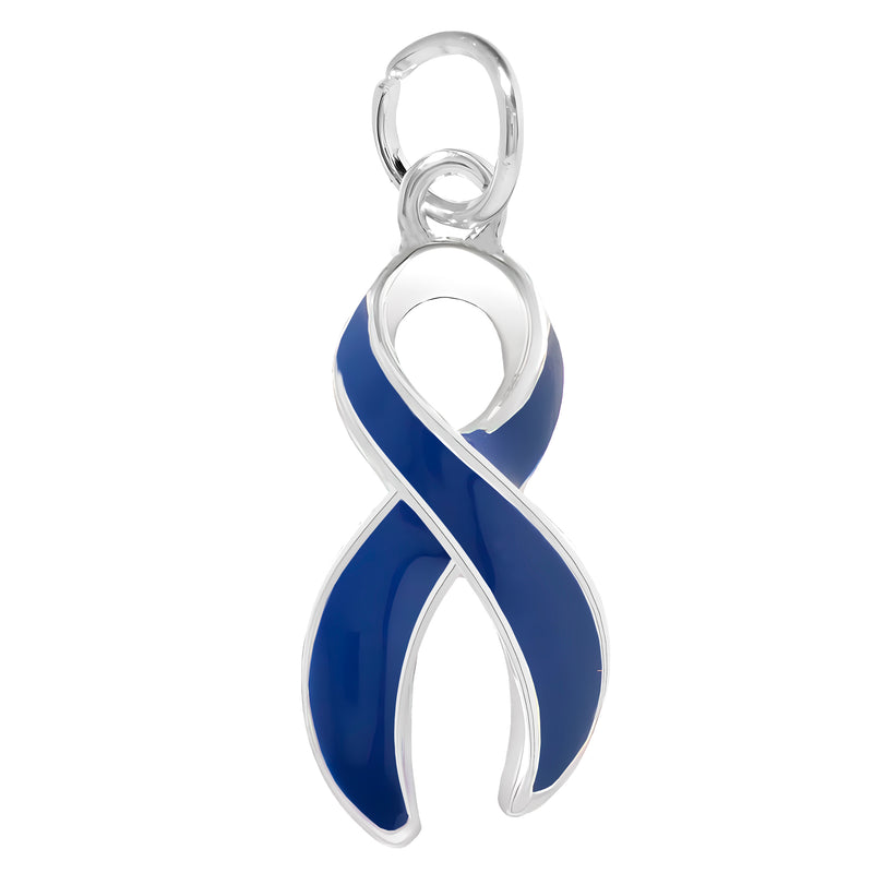 Large Dark Blue Ribbon Charms - Fundraising For A Cause