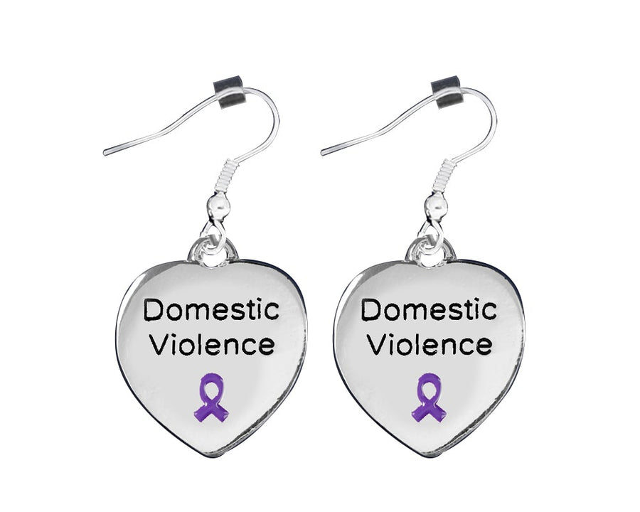 12 Pairs Domestic Violence Awareness Heart Earrings - Fundraising For A Cause