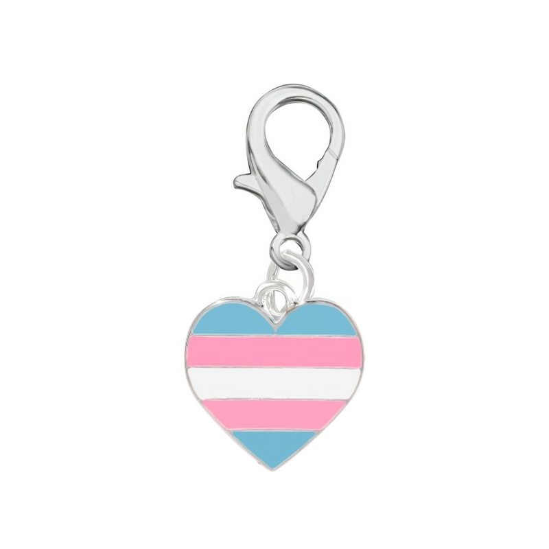 Transgender Heart Pride Hanging Charms - Fundraising For A Cause