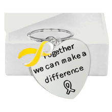Load image into Gallery viewer, Big Heart Yellow Ribbon Key Chains