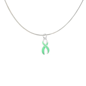 Large Light Green Ribbon Necklaces - Fundraising For A Cause