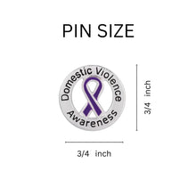 Load image into Gallery viewer, Round Domestic Violence Awareness Ribbon Pins - Fundraising For A Cause
