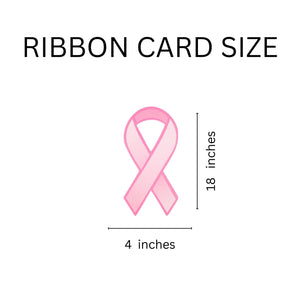 Large Pink Ribbon Paper Ribbon Cutouts (50 Ribbons) - Fundraising For A Cause