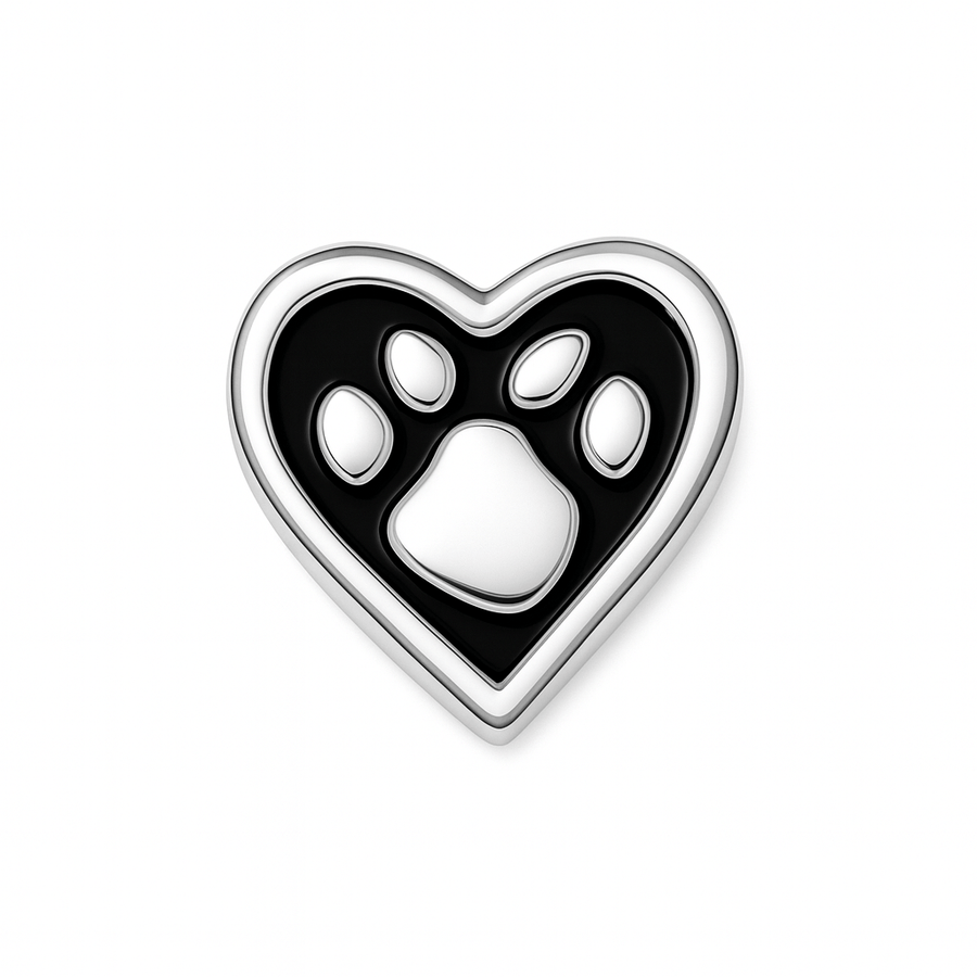 Paw Print Heart Tac Pins - Fundraising For A Cause