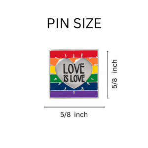 Love Is Love Rainbow Pins