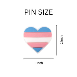 Silicone Transgender Pride Heart Pins - Fundraising For A Cause