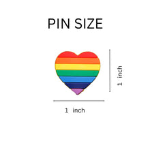 Load image into Gallery viewer, Gay Pride Rainbow Heart Silicone Pins - Fundraising For A Cause