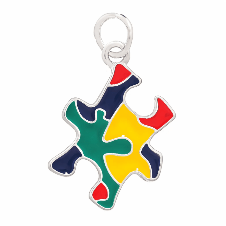 Autism Awareness Colored Puzzle Piece Charms - Fundraising For A Cause