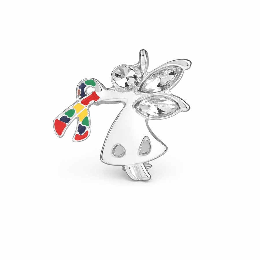 Autism Ribbon Angel By My Side Pins - Fundraising For A Cause