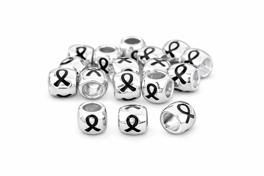 Black Ribbon Barrel Charms - Fundraising For A Cause