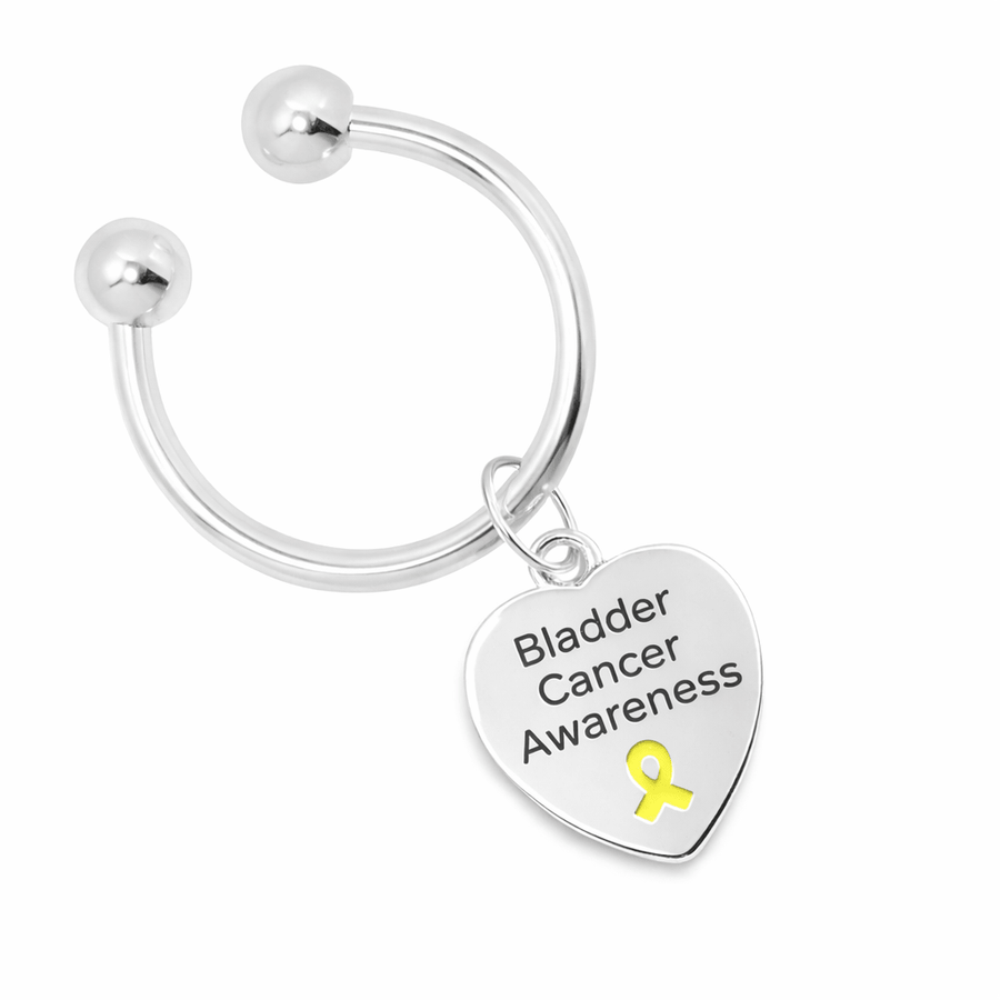 Bladder Cancer Awarenes Heart Key Chains - Fundraising For A Cause