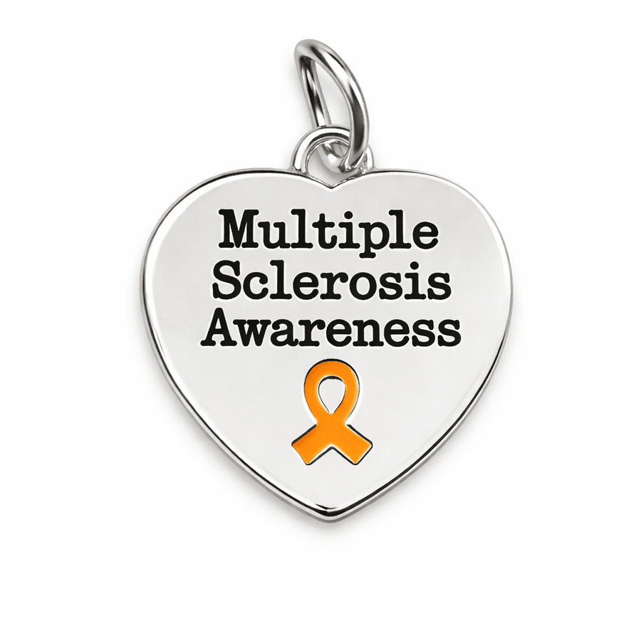 Multiple Sclerosis Awareness Heart Charms - Fundraising For A Cause