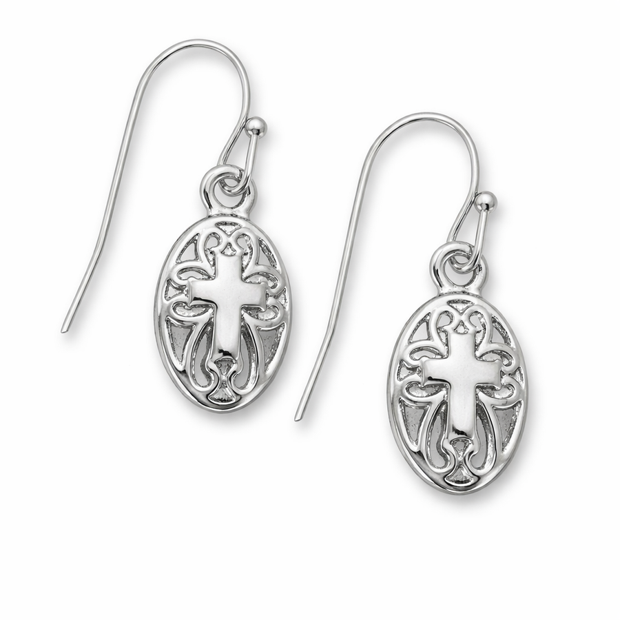 Circle Cross Earrings