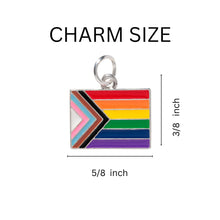 Load image into Gallery viewer, Daniel Quasar Progress Pride Flag Split Ring Key Chains - Fundraising For A Cause