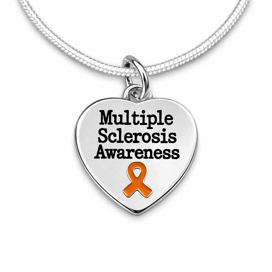 Multiple sclerosis awareness pendant necklace
