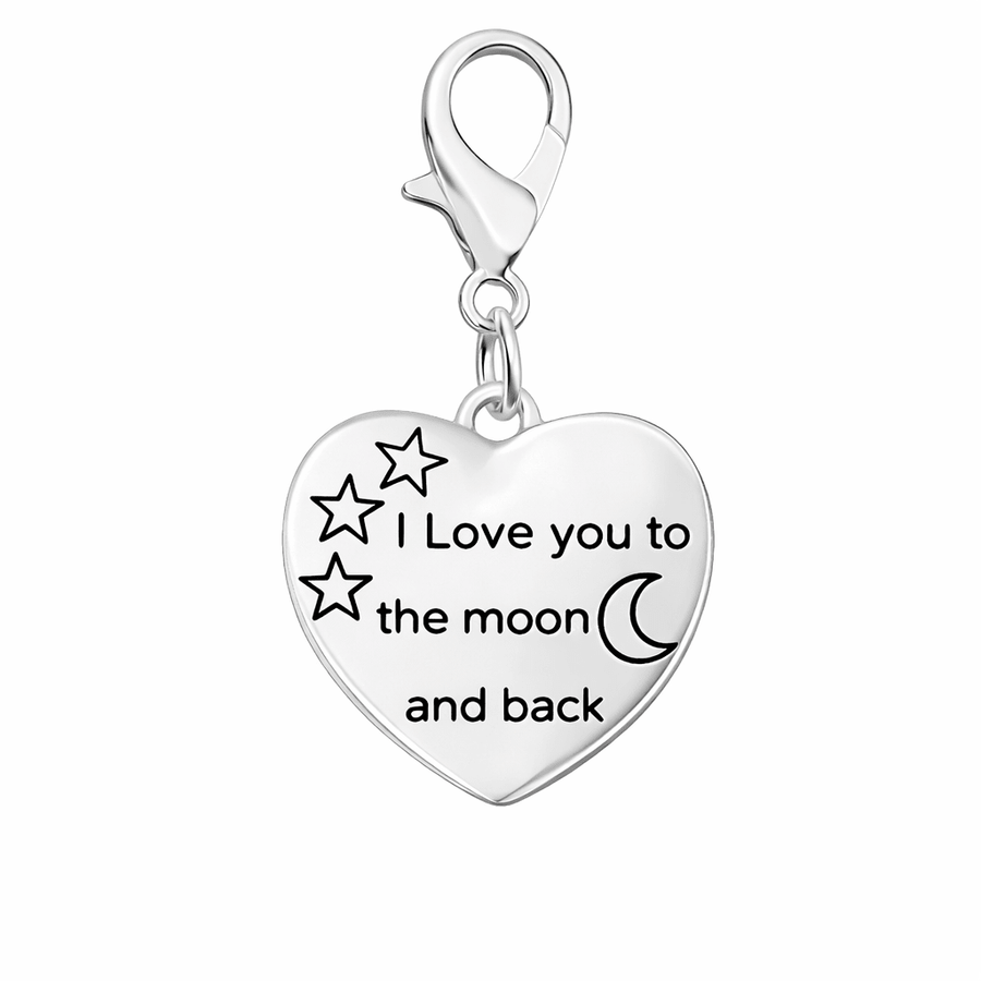 I Love You To The Moon And Back Hanging Charms - Fundraising For A Cause