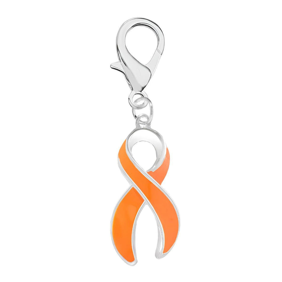 Large Orange Ribbon Hanging Charms - Fundraising For A Cause