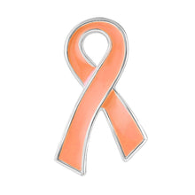 Load image into Gallery viewer, Large Peach Ribbon Awareness Pins - Fundraising For A Cause