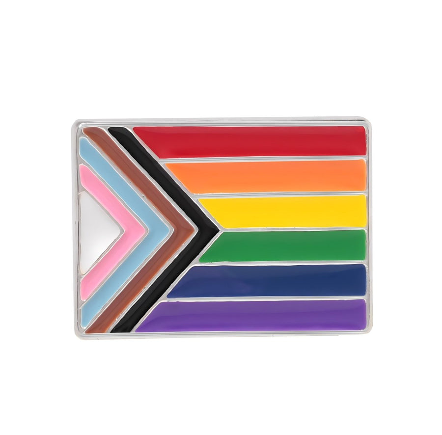 Rectangle Daniel Quasar Flag Lapel Pins - Fundraising For A Cause