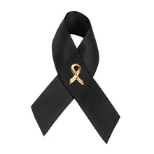 Load image into Gallery viewer, Satin Black Melanoma Awareness Ribbon Pins - Fundraising For A Cause