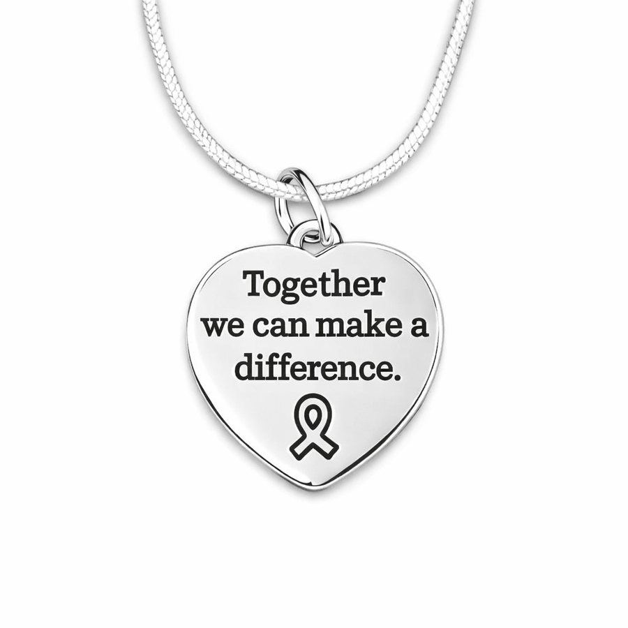 Together We Can Make A Difference Heart Necklaces - Fundraising For A Cause