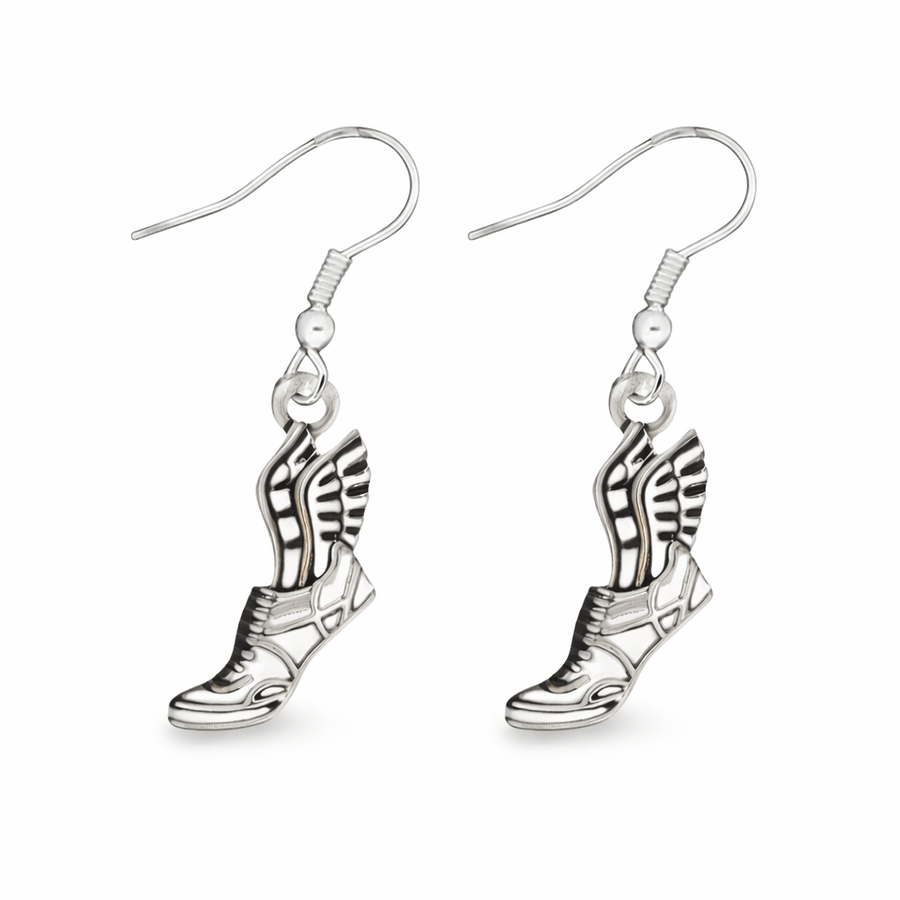 Winged Foot Hanging Charm Earrings - Fundraising For A Cause