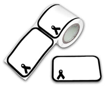 Load image into Gallery viewer, Name Badge Black Ribbon Stickers - Fundraising For A Cause