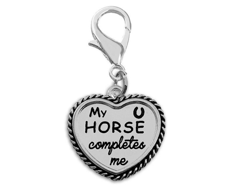 My Horse Completes Me Hanging Charms - Fundraising For A Cause