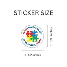 Load image into Gallery viewer, 250 Autism Touches Us All Stickers (250 per Roll) - Fundraising For A Cause