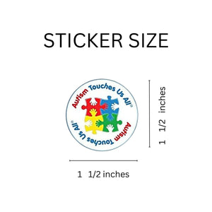 250 Autism Touches Us All Stickers (250 per Roll) - Fundraising For A Cause