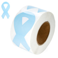 Load image into Gallery viewer, 250 Large Light Blue Ribbon Stickers (250 per Roll) - Fundraising For A Cause