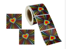 Load image into Gallery viewer, 250 Multi Heart Rainbow Stickers (250 per Roll) - Fundraising For A Cause