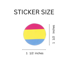 Load image into Gallery viewer, 250 Pansexual Flag Circle Stickers (250 per Roll) - Fundraising For A Cause