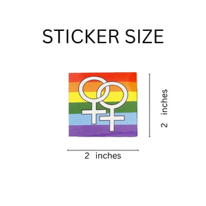 250 Same Sex Female Symbol Stickers (250 per Roll) - Fundraising For A Cause