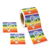 Load image into Gallery viewer, 250 Same Sex Male Symbol Stickers (250 per Roll) - Fundraising For A Cause