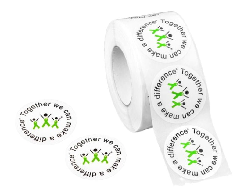 500 Difference Lime Green Ribbon Stickers (500 Stickers) - Fundraising For A Cause
