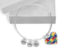 Load image into Gallery viewer, Autism Puzzle Piece Heart Retractable Bracelets - Fundraising For A Cause