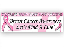 Load image into Gallery viewer, Pink Ribbon Banner, Breast Cancer Awareness Banner - Fundraising For A Cause